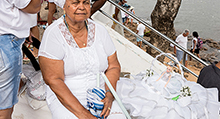El blanco es uno de los colores típicos en la fiesta de Yemanyá en Rio Vermelho