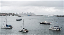Vista-desde Rose Bay al Sydney Harbour Bridge